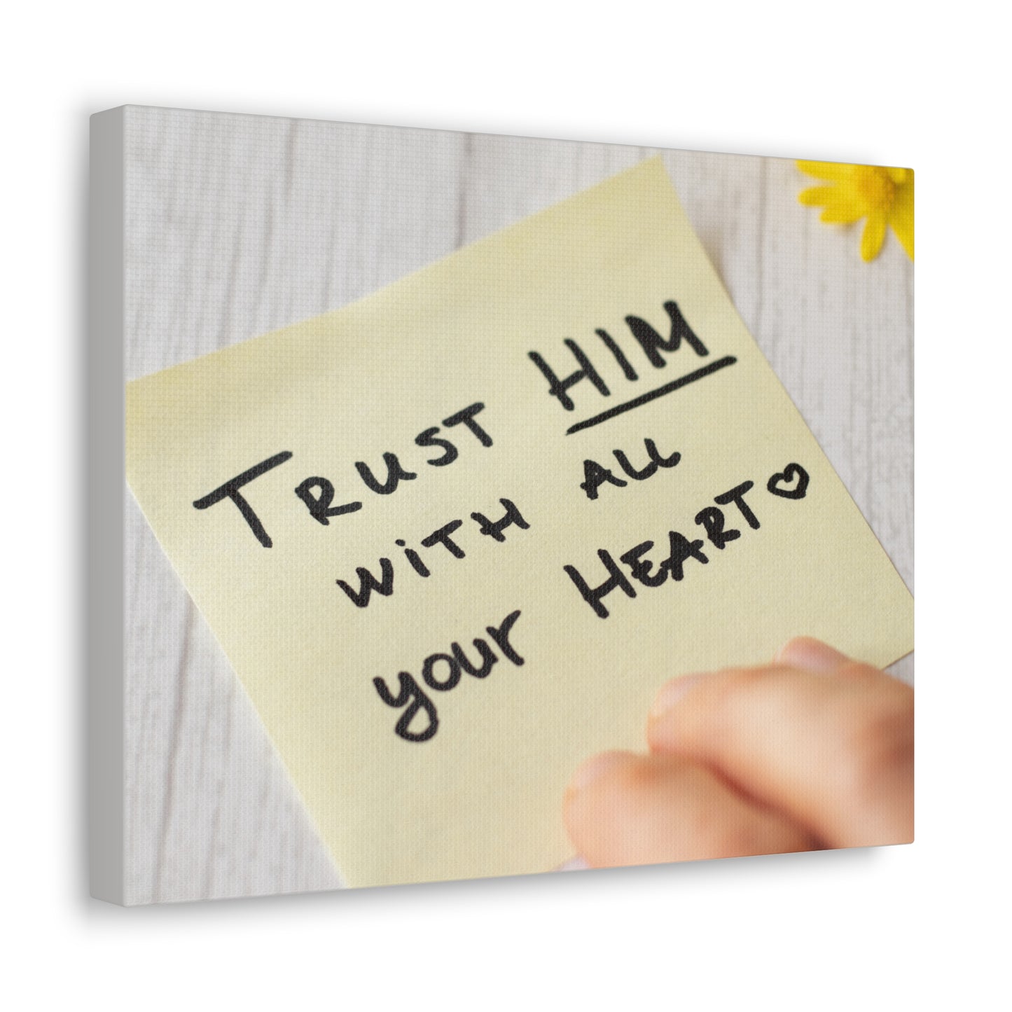 Trust Him Notes 1 PETER 5:7 Christian Wall Art Bible Verse Print Ready to Hang