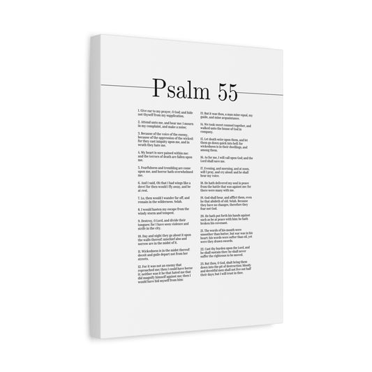 Scripture Canvas The Lord Shall Save Me Psalm 55 Christian Wall Art Bible Verse Print Ready to Hang