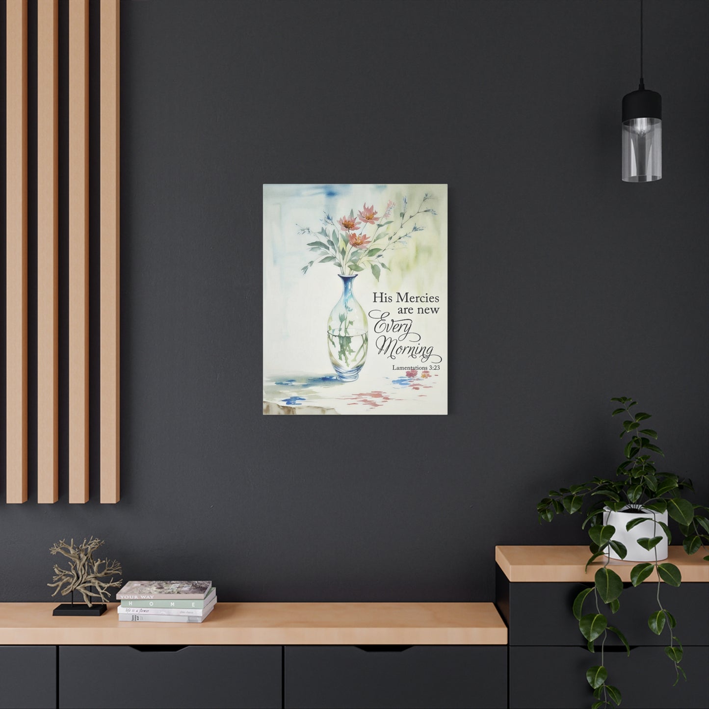 Scripture Walls Lamentations 3:23 Every Morning Bible Verse Canvas Christian Wall Art Ready to Hang Unframed