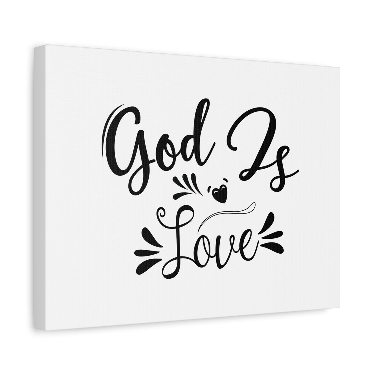 Scripture Canvas God Is Love 1 John 4:8 Beating Heart Christian Wall Art Bible Verse Print Ready to Hang