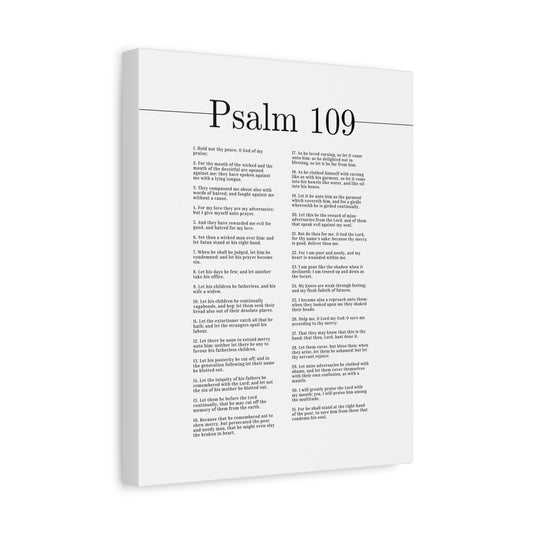 Scripture Canvas O God Of My Praise Psalm 109 Christian Wall Art Bible Verse Print Ready to Hang