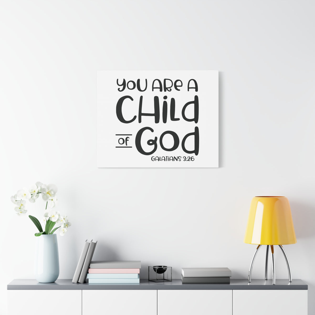 Scripture Canvas Child Of God Galatians 3:26 Christian Wall Art Bible Verse Print Ready to Hang