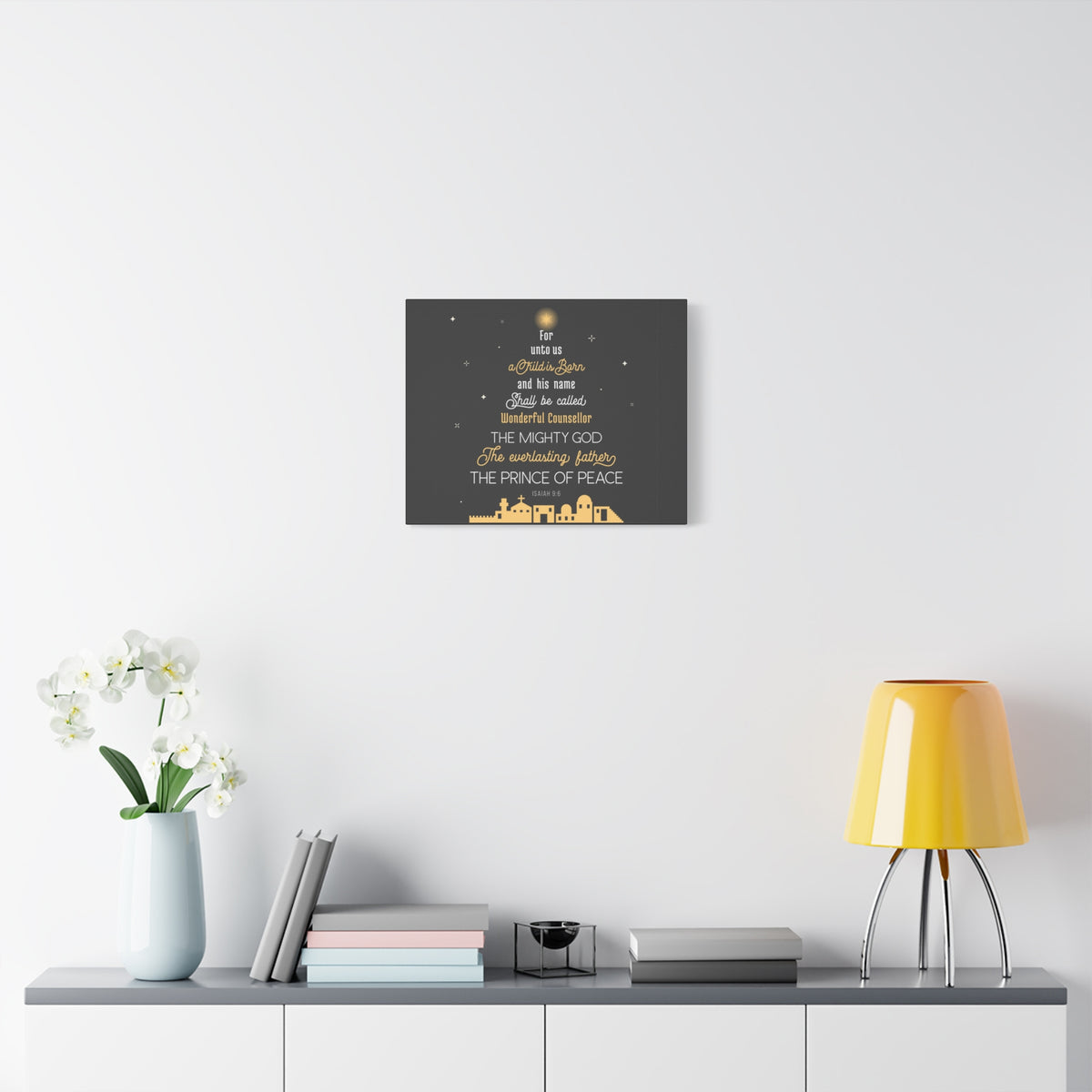 Scripture Canvas The Everlasting Father Isaiah 9:6 Christian Wall Art Bible Verse Print Ready to Hang