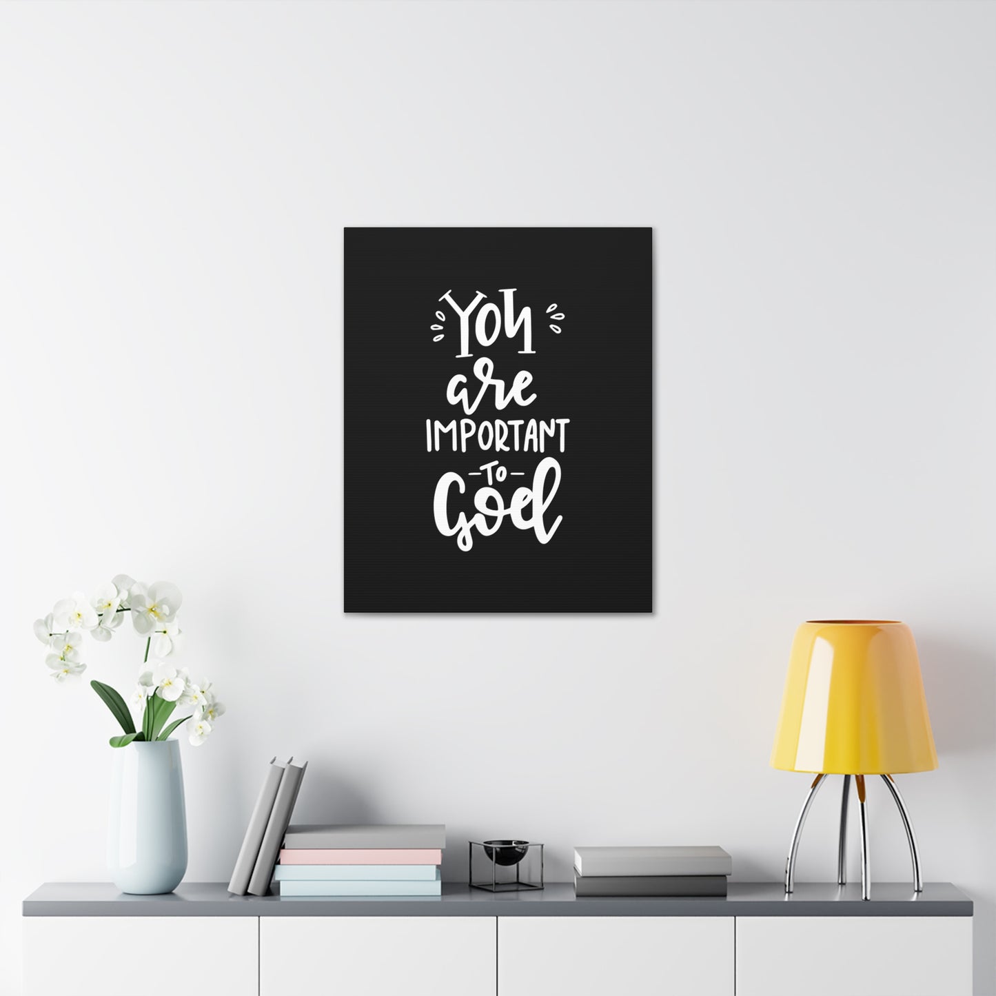 You Are Important To God 1 Peter 5:7 Black Christian Wall Art Bible Verse Print Ready to Hang