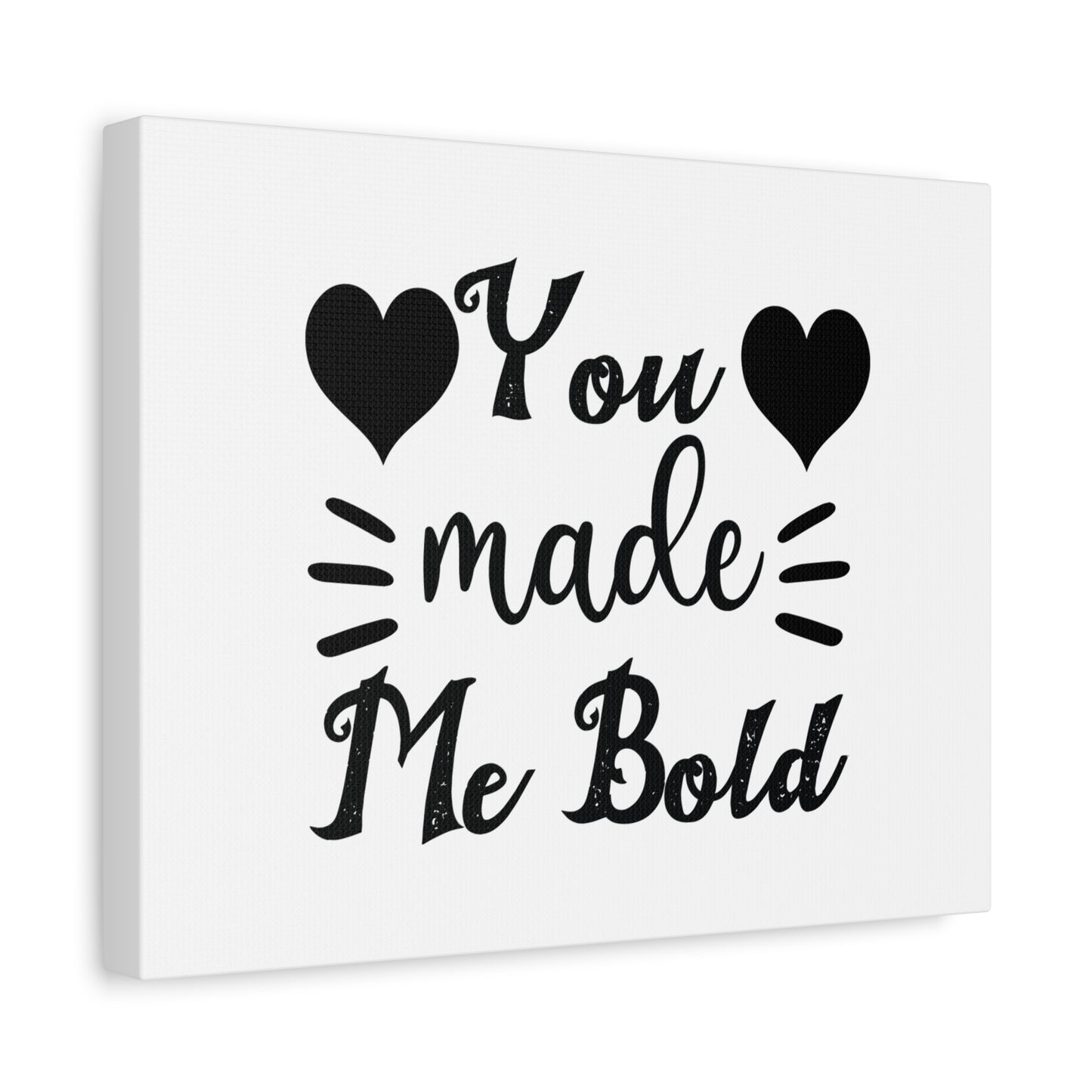 Scripture Canvas You Made Me Bold Psalm 138:3 Heart Christian Wall Art Bible Verse Print Ready to Hang