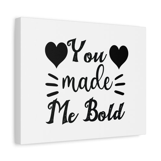 Scripture Canvas You Made Me Bold Psalm 138:3 Heart Christian Wall Art Bible Verse Print Ready to Hang