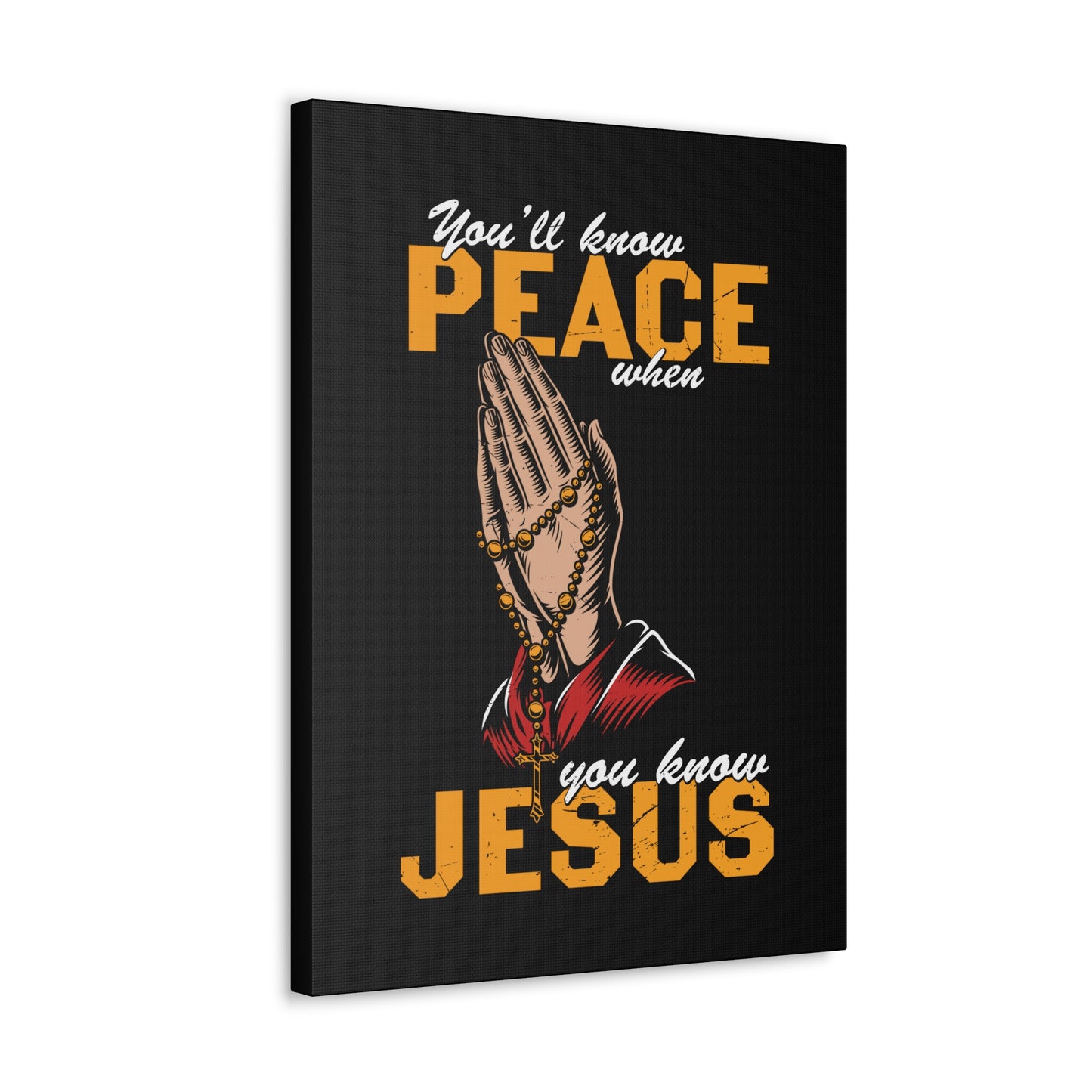 You'll Know Peace Rosary Psalms 96:1-13 Christian Wall Art Bible Verse Print Ready to Hang