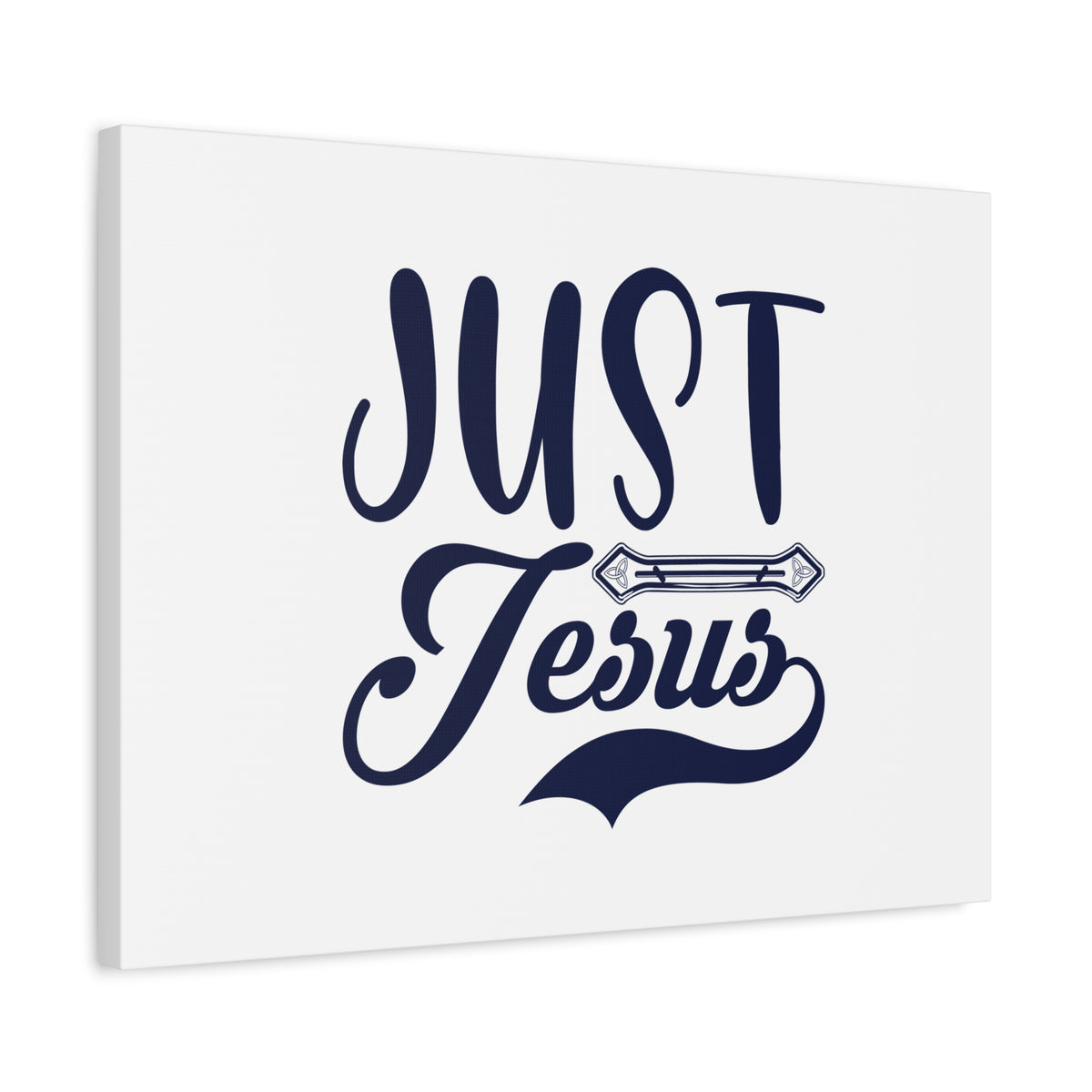 Scripture Canvas Just Jesus John 14:6 Ornamental Bar Christian Wall Art Bible Verse Print Ready to Hang