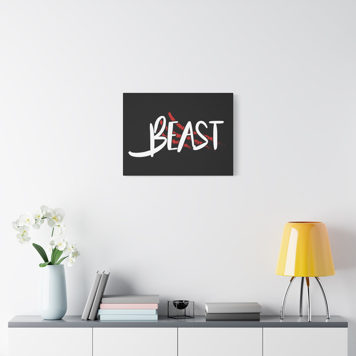 Scripture Canvas Beast Revelation 13:1 Christian Wall Art Bible Verse Print Ready to Hang