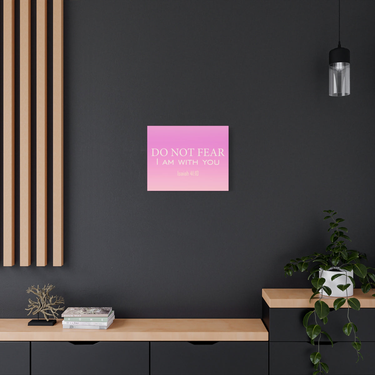 Scripture Canvas I Am With You Isaiah 41:10 Christian Wall Art Bible Verse Print Ready to Hang