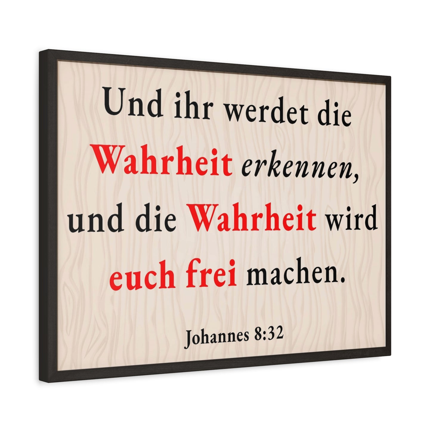 Scripture Walls Johannes 8:32 John 8:32 Truth Will Set You Free Bible Verse Canvas Christian Wall Art Ready to Hang Unframed