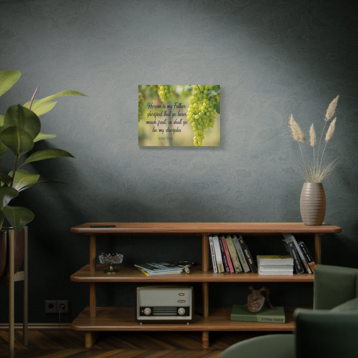 Scripture Canvas Herein is My Father 15:8 Christian Wall Art Bible Verse Print Ready to Hang