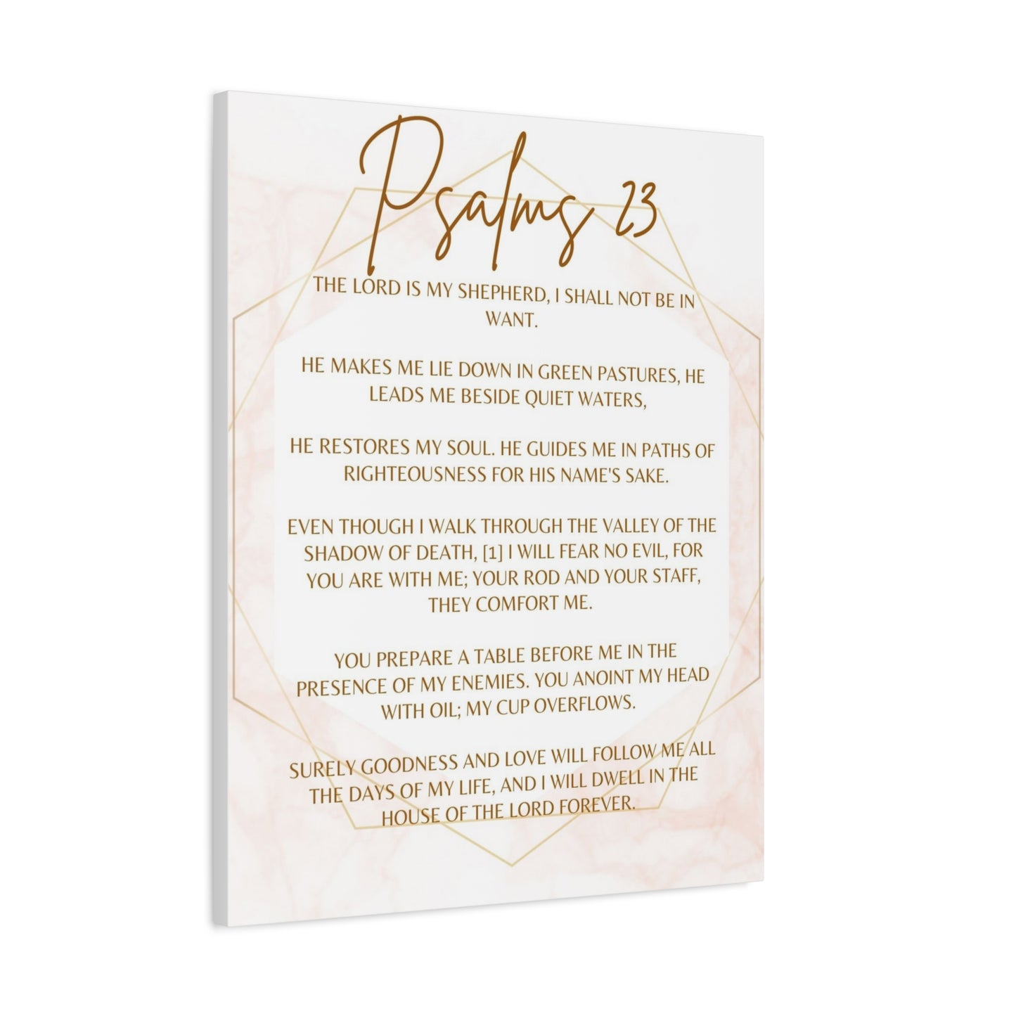 Scripture Canvas The Lord Is My Shepherd Psalms 23 Christian Wall Art Bible Verse Print Ready to Hang