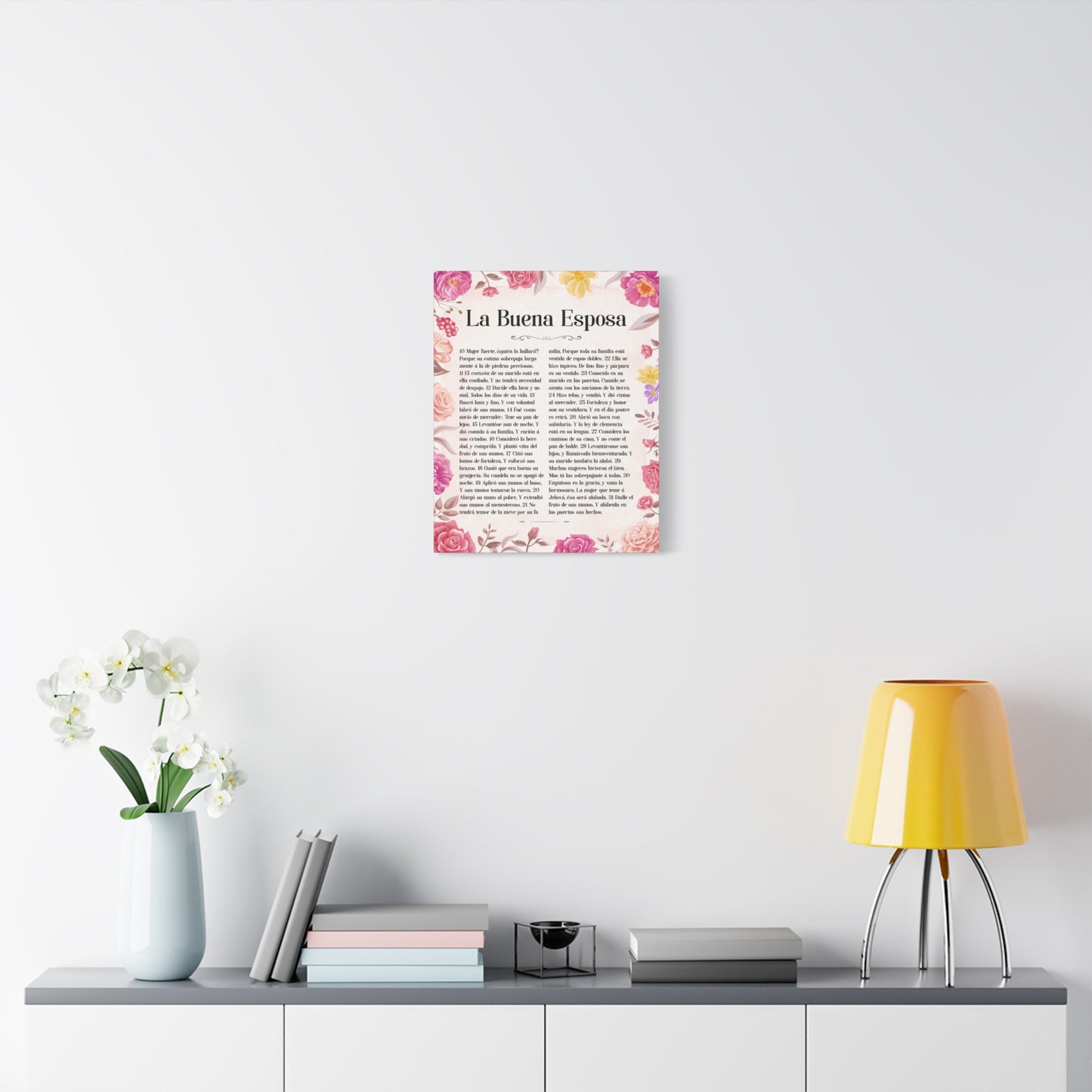 Scripture Walls La Buena Esposa Proverbios 31:10 Spanish Bible Verse Canvas Christian Wall Art Ready to Hang