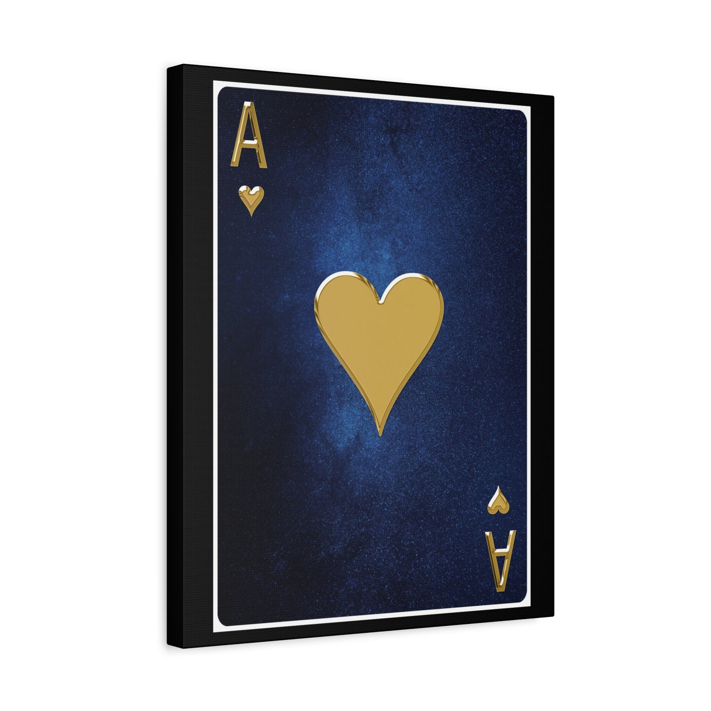 Ace Of Hearts Space Background Playing Card Canvas Wall Art for Home Decor Ready-to-Hang