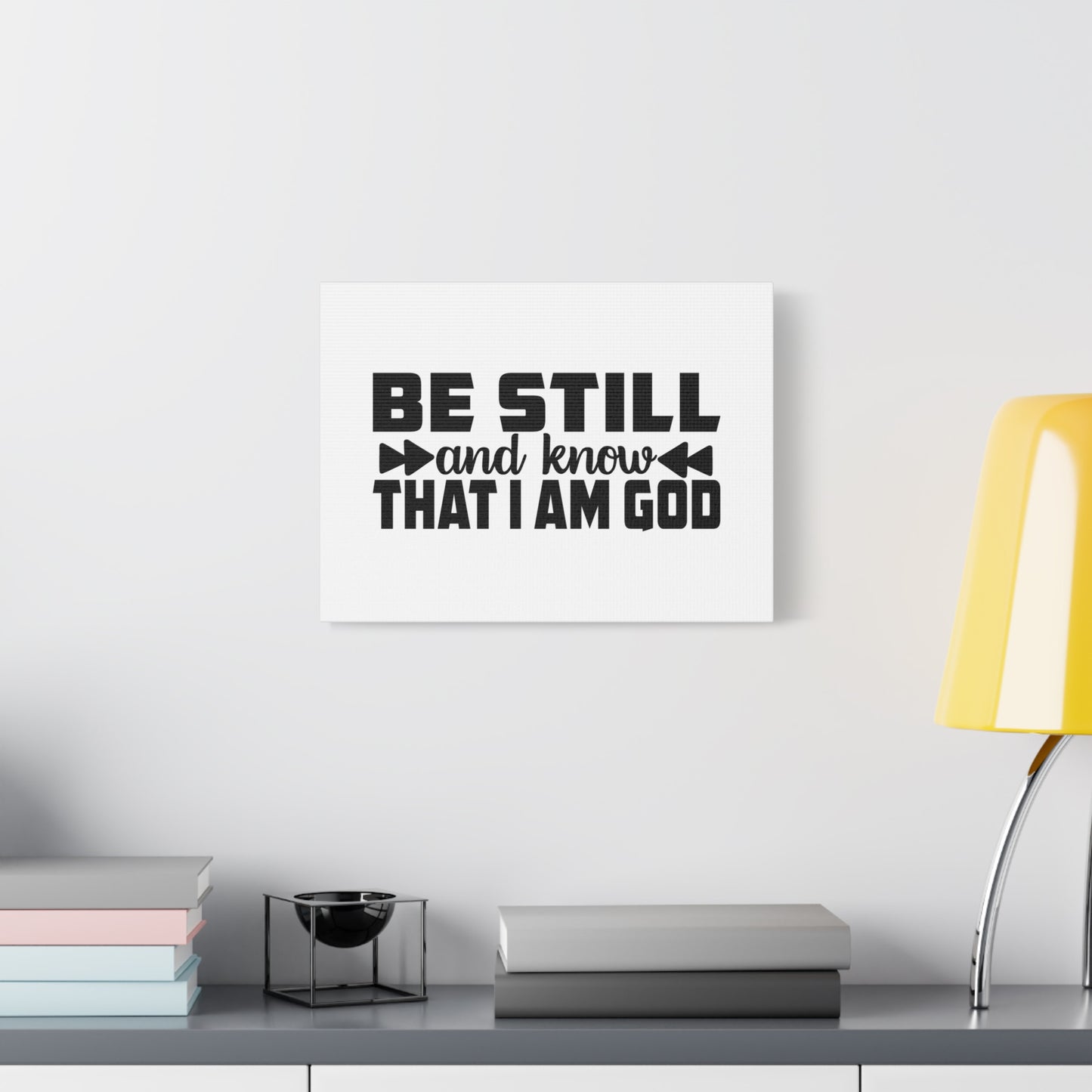 Scripture Canvas Be Still And Know Psalm 46:10 Christian Wall Art Bible Verse Print Ready to Hang