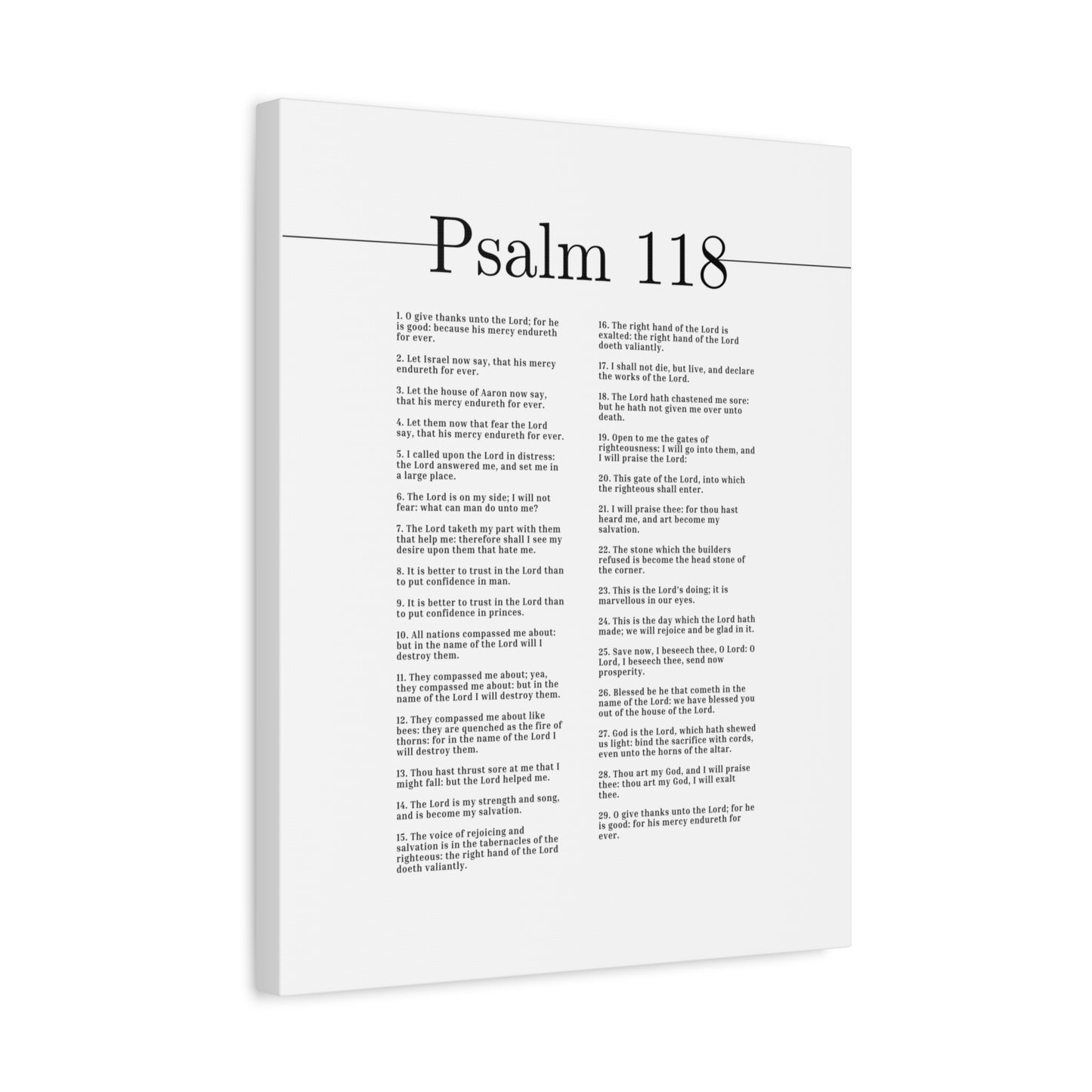 Scripture Canvas The Lord Is On My Side Psalm 118 Christian Wall Art Bible Verse Print Ready to Hang