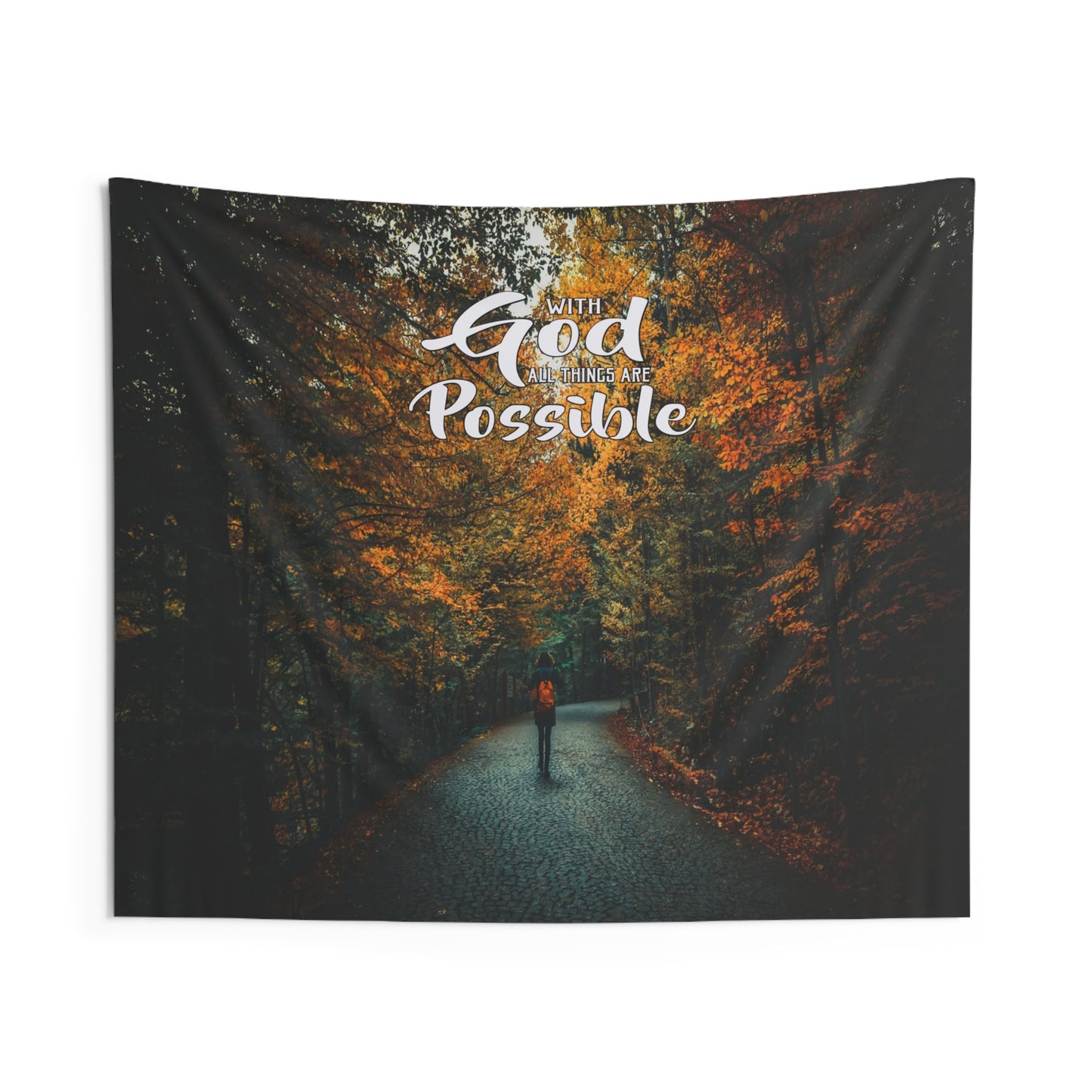 With God All Things Are Possible Wall Hanging Tapestry