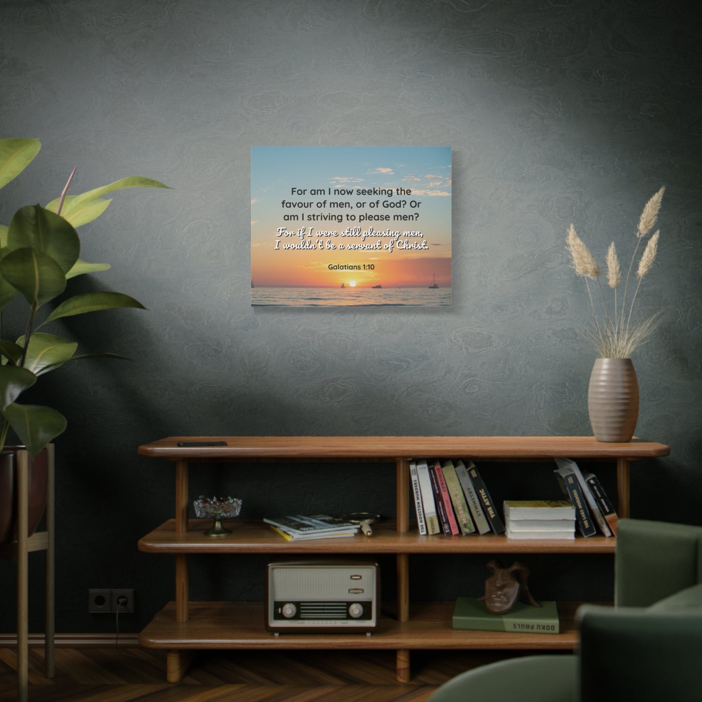 Scripture Canvas Servant Of Christ Galatians 1:10 Christian Wall Art Bible Verse Print Ready to Hang