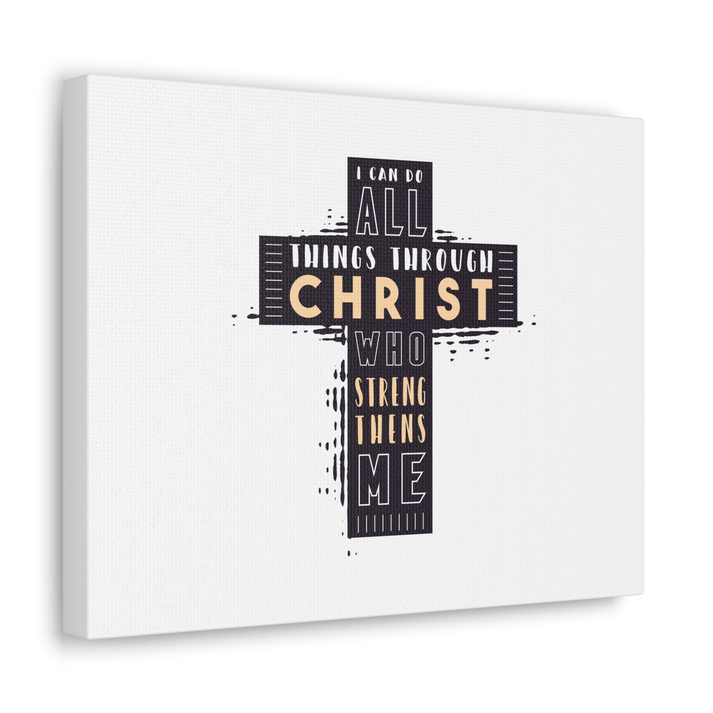 Things Through Christ Philippians 4:13 Cross Christian Wall Art Bible Verse Print Ready to Hang