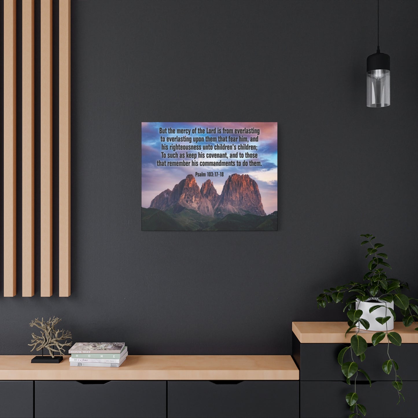 Bible Verse Canvas The Mercy of The Lord Psalm 118:24 Christian Home Decor Scripture Art