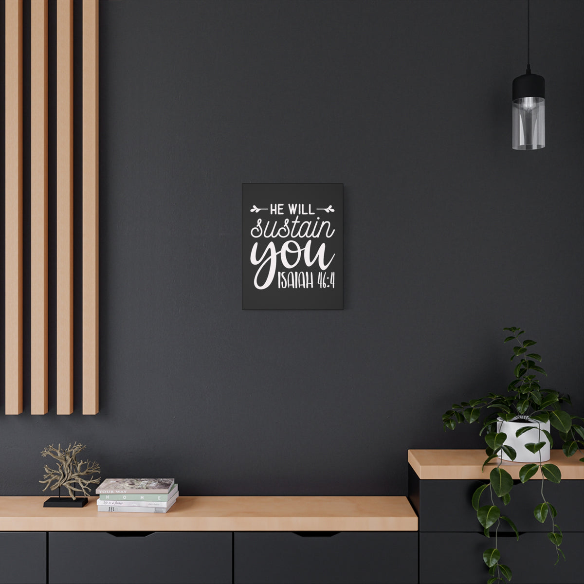 Scripture Walls He Will Sustain You Isaiah 46:4 Bible Verse Canvas Christian Wall Art Ready to Hang Unframed