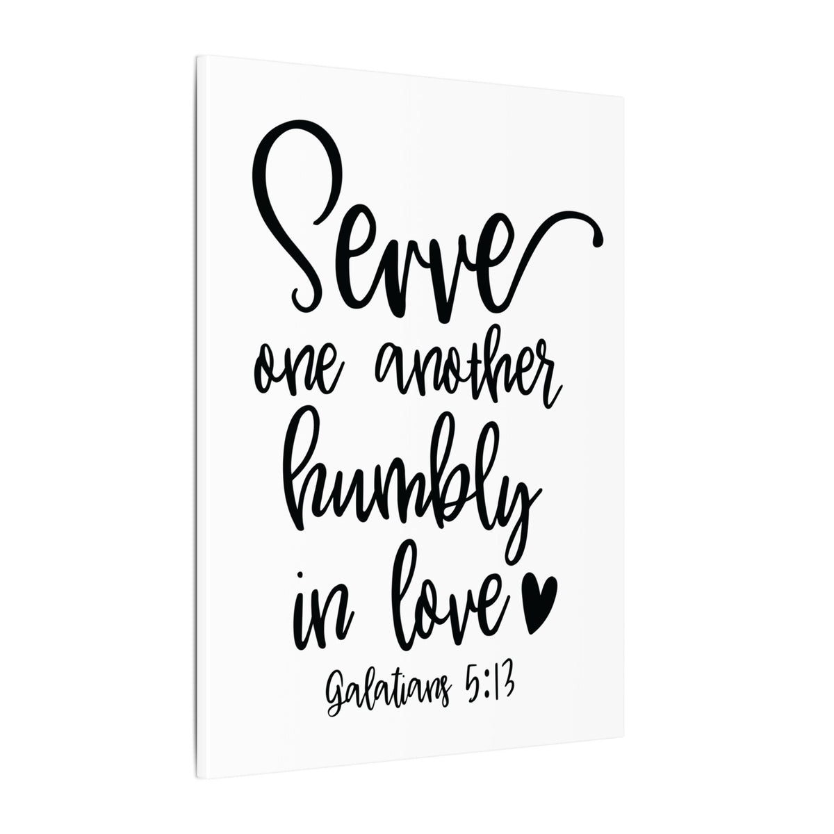 Scripture Canvas Serve One Another Galatians 5:13 Christian Wall Art Bible Verse Print Ready to Hang