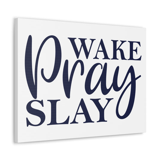 Wake, Pray, Slay 2 Timothy 1:3 Christian Wall Art Print Ready to Hang
