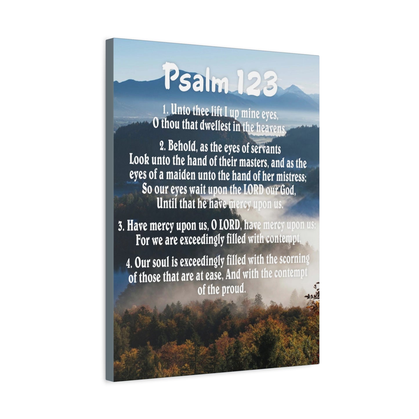Scripture Walls Unto Thee Psalm 123:3 Christian Wall Art Bible Verse Print Ready to Hang