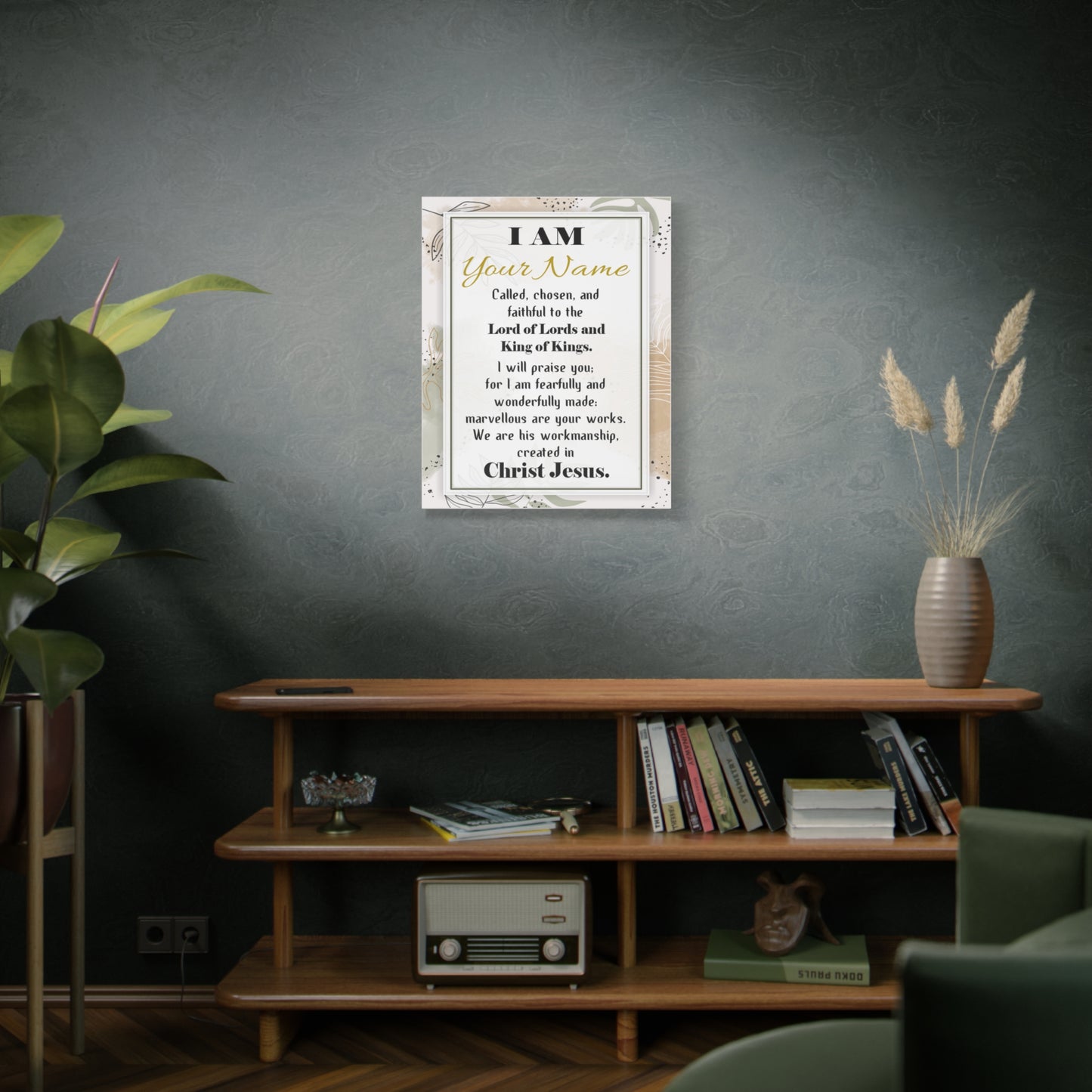 Personalized Called Chosen in Christ's Workmanship Bible Chapter Canvas Christian Wall Art Ready to Hang