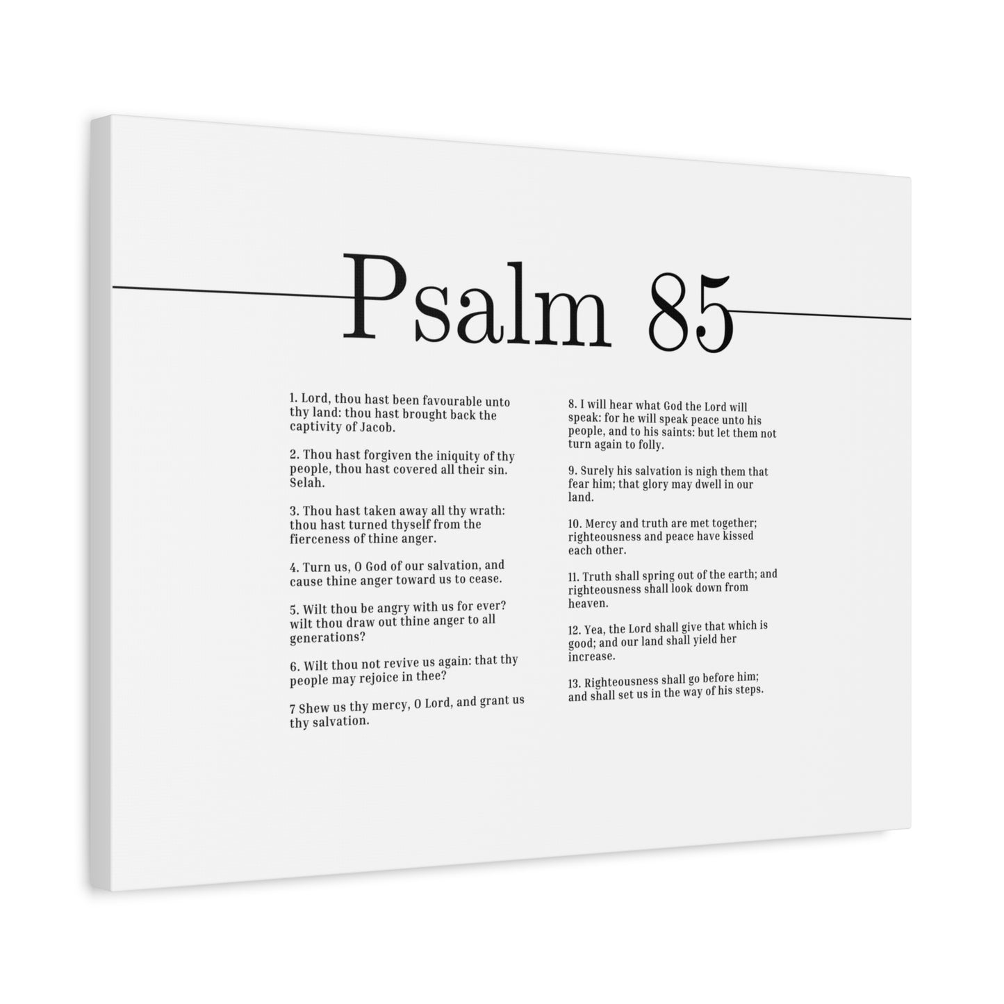 Scripture Canvas Glory May Dwell Psalm 85 Christian Wall Art Bible Verse Print Ready to Hang