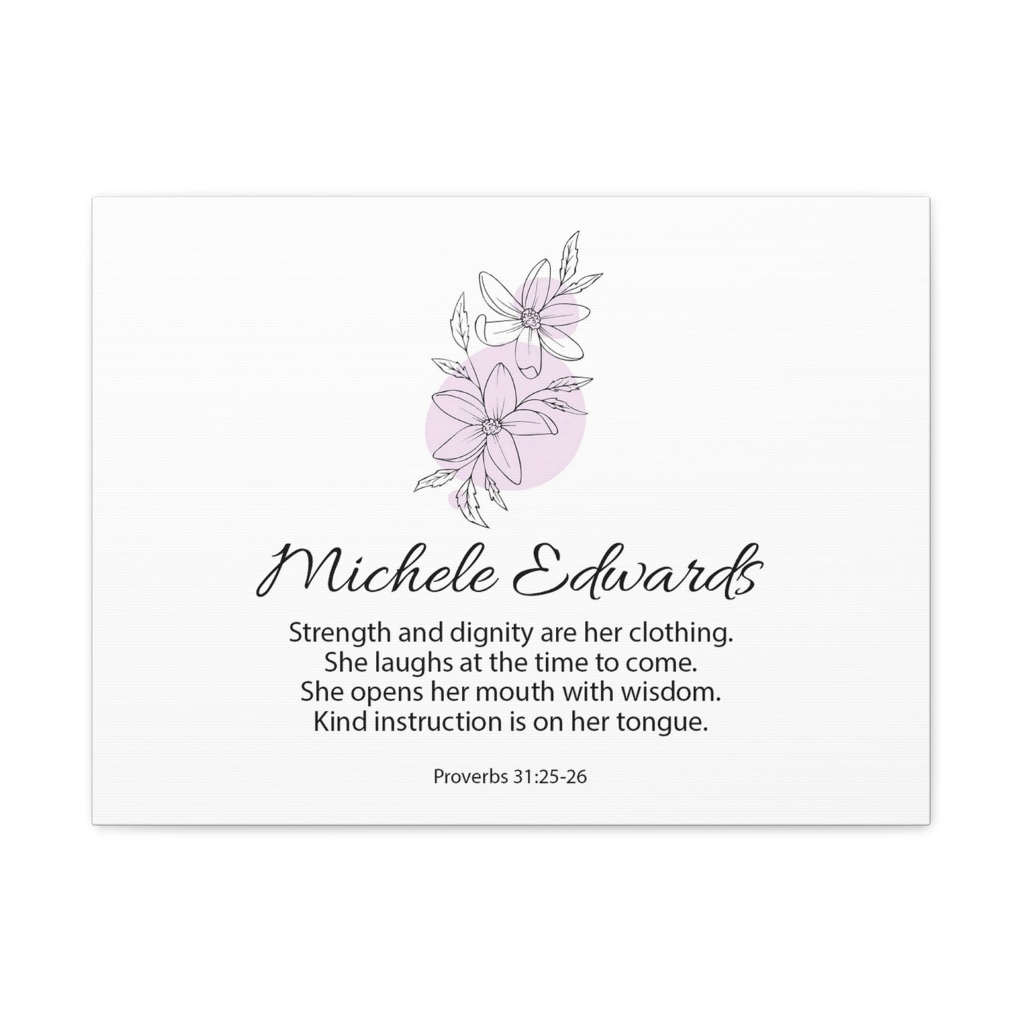Personalized Proverbs 31:25-26