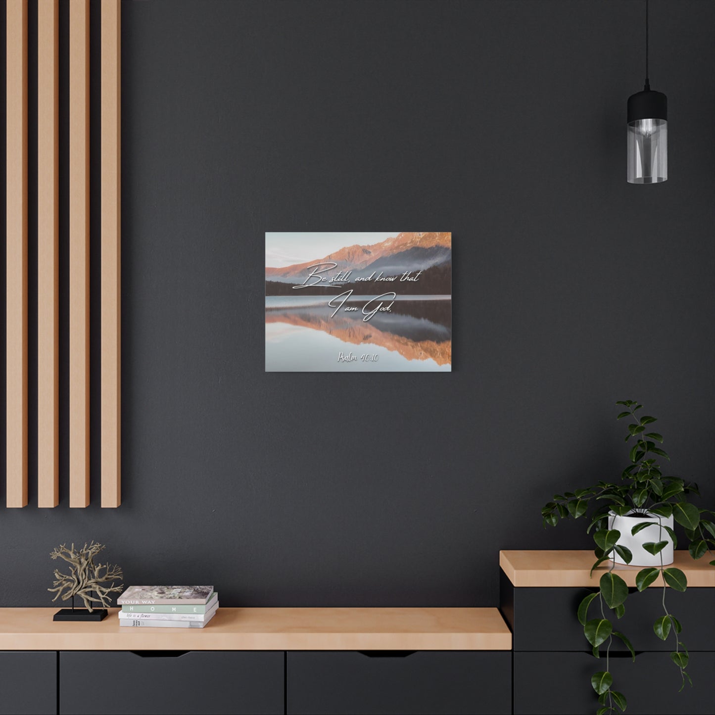 Scripture Canvas Be Still & Know I Am God Psalm 46:10 Christian Wall Art Bible Verse Print Ready to Hang