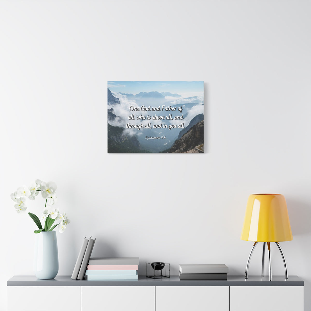 Scripture Canvas Above All Ephesians 4:6 Christian Wall Art Bible Verse Print Ready to Hang