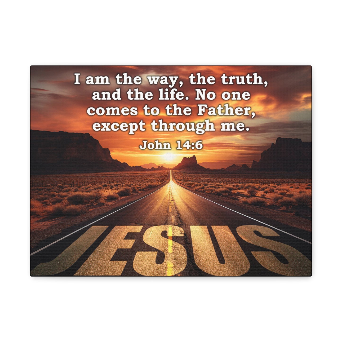 Way Truth Life John 14:6 Christian Wall Art Print Ready to Hang Unframed