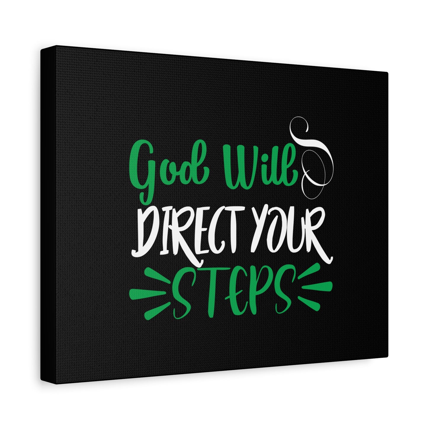 Scripture Canvas God Will Direct Your Steps Psalm 32:8 Christian Wall Art Bible Verse Print Ready to Hang