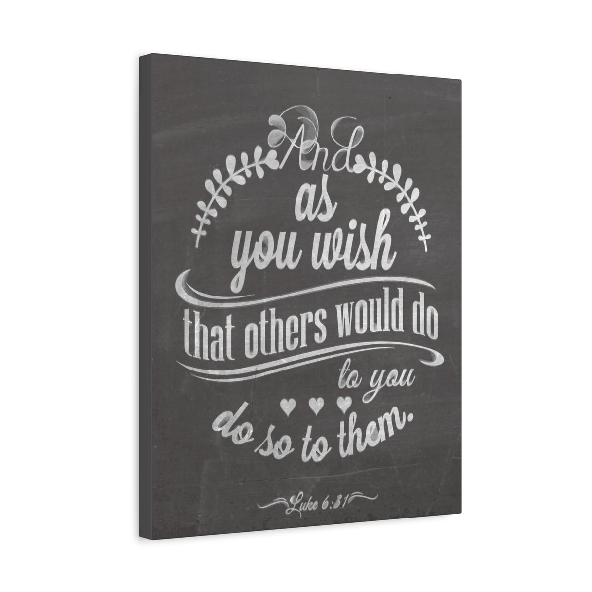 Scripture Canvas And As You Wish Luke 6:31 Christian Wall Art Bible Verse Print Ready To Hang