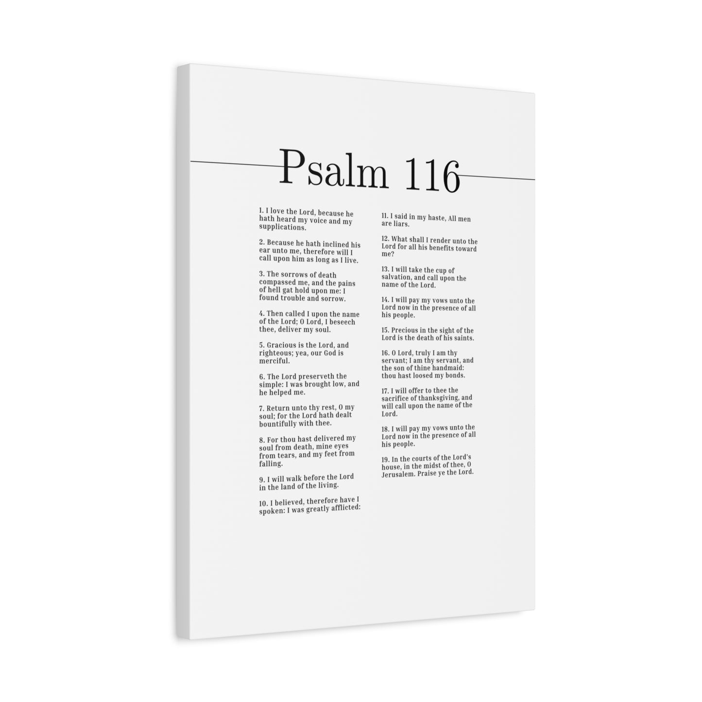 Scripture Canvas Walk Before The Lord Psalm 116 Christian Wall Art Bible Verse Print Ready to Hang