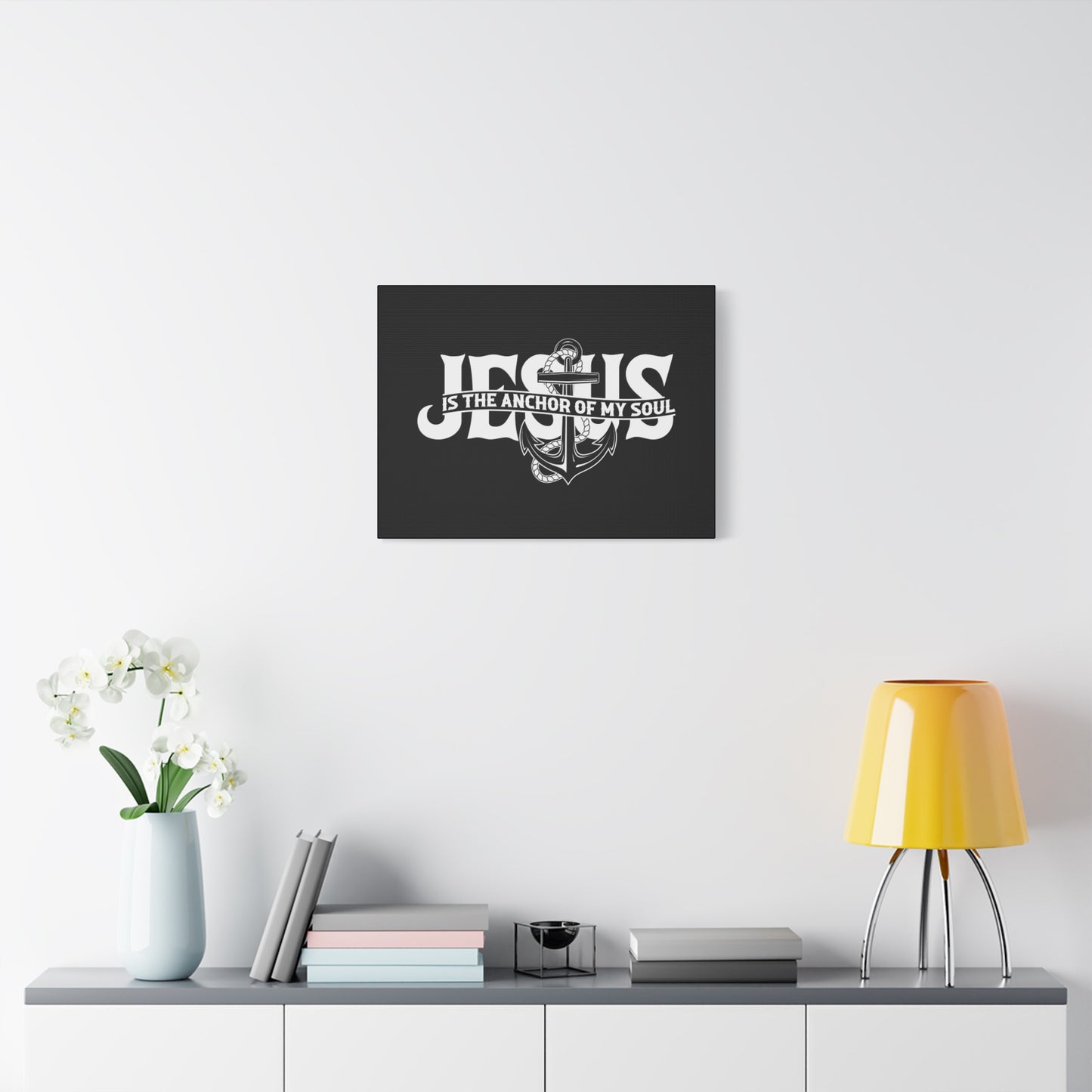 Scripture Canvas Anchor Of My Soul Psalm 62:5 Christian Wall Art Bible Verse Print Ready to Hang