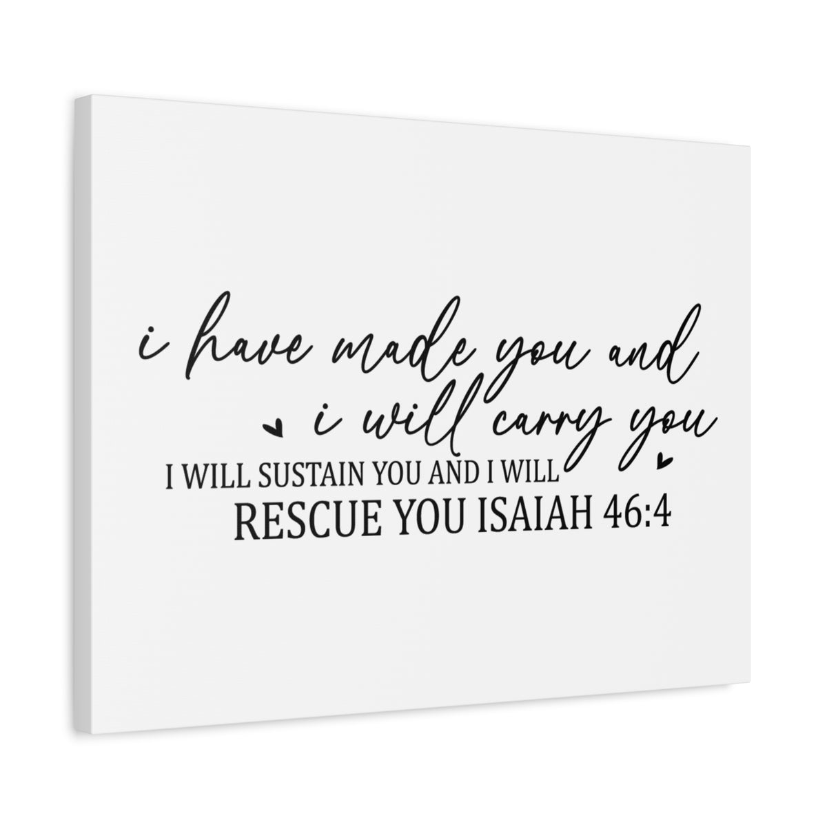 Scripture Canvas I Will Sustain You Isaiah 46:4 Christian Wall Art Bible Verse Print Ready to Hang