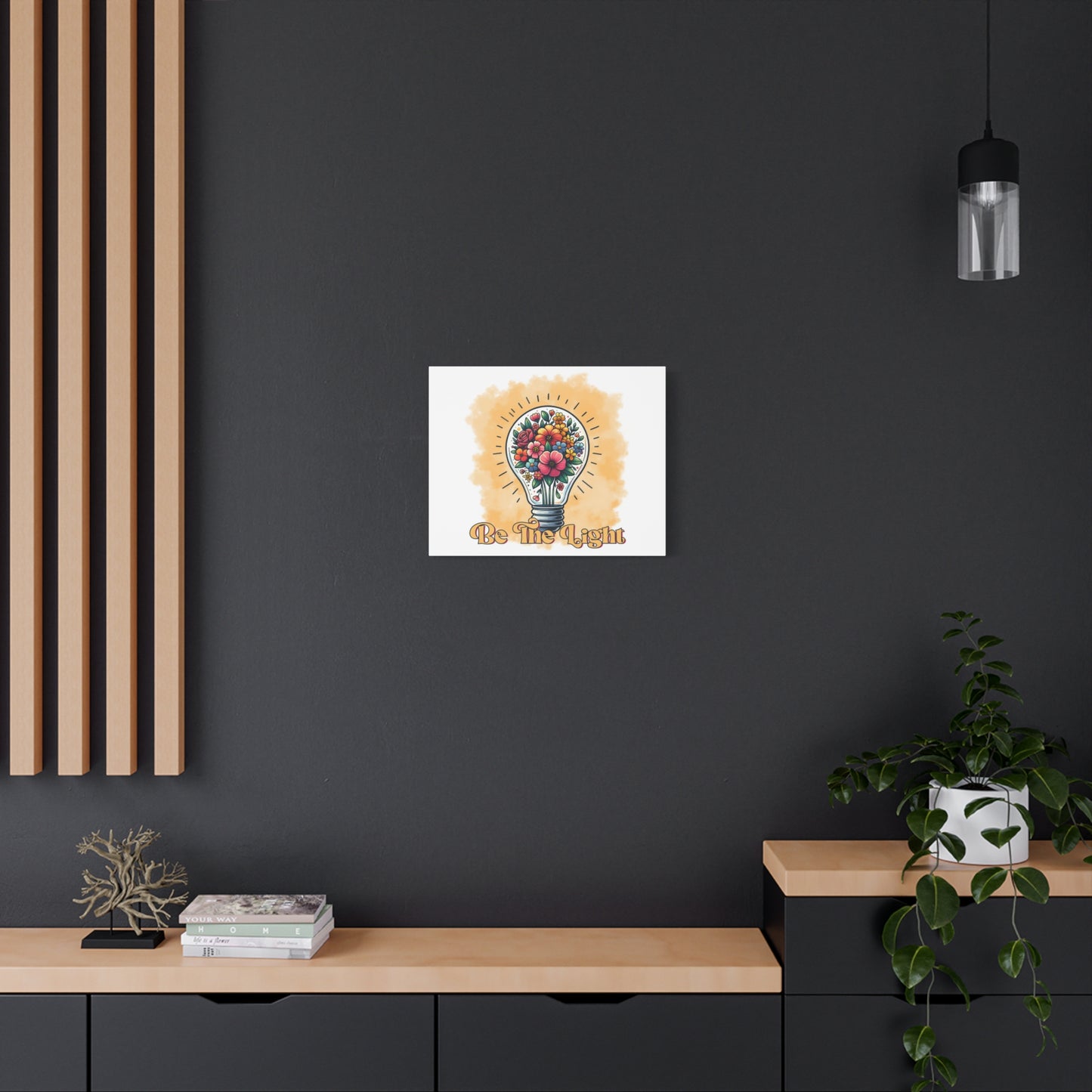 Scripture Walls Be The Light Retro Bible Verse Canvas Christian Wall Art Ready to Hang Unframed
