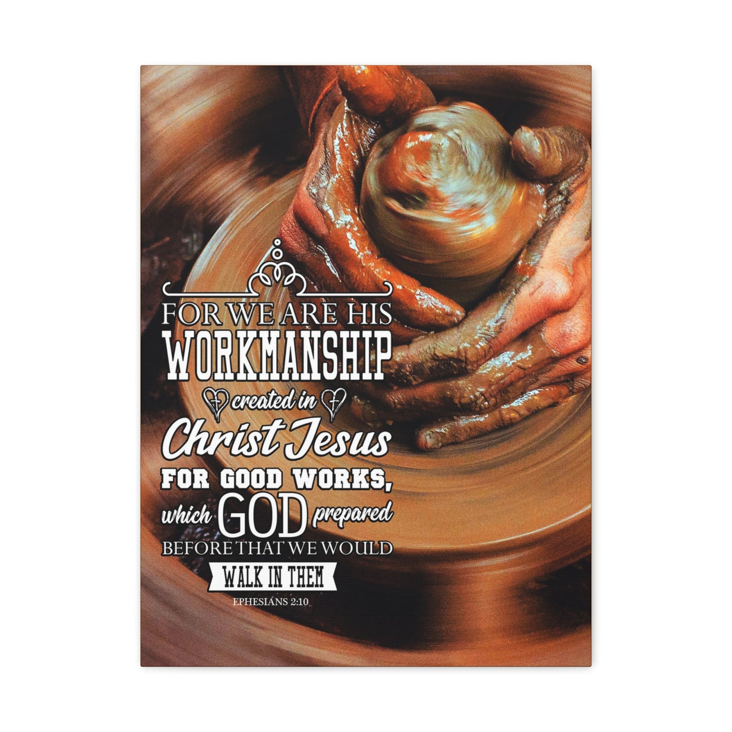 Workmanship Ephesians 2:10 Christian Wall Art Bible Verse Print Ready to Hang