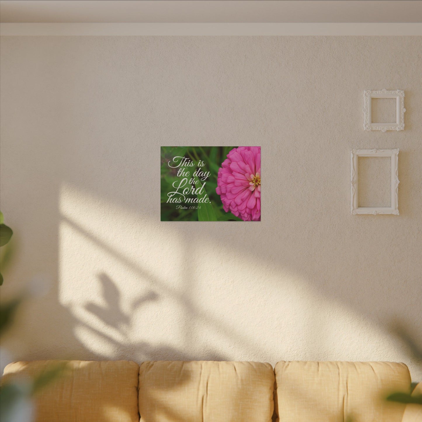 Scripture Canvas The Lord Has Made Psalm 118:24 Christian Wall Art Bible Verse Print Ready to Hang
