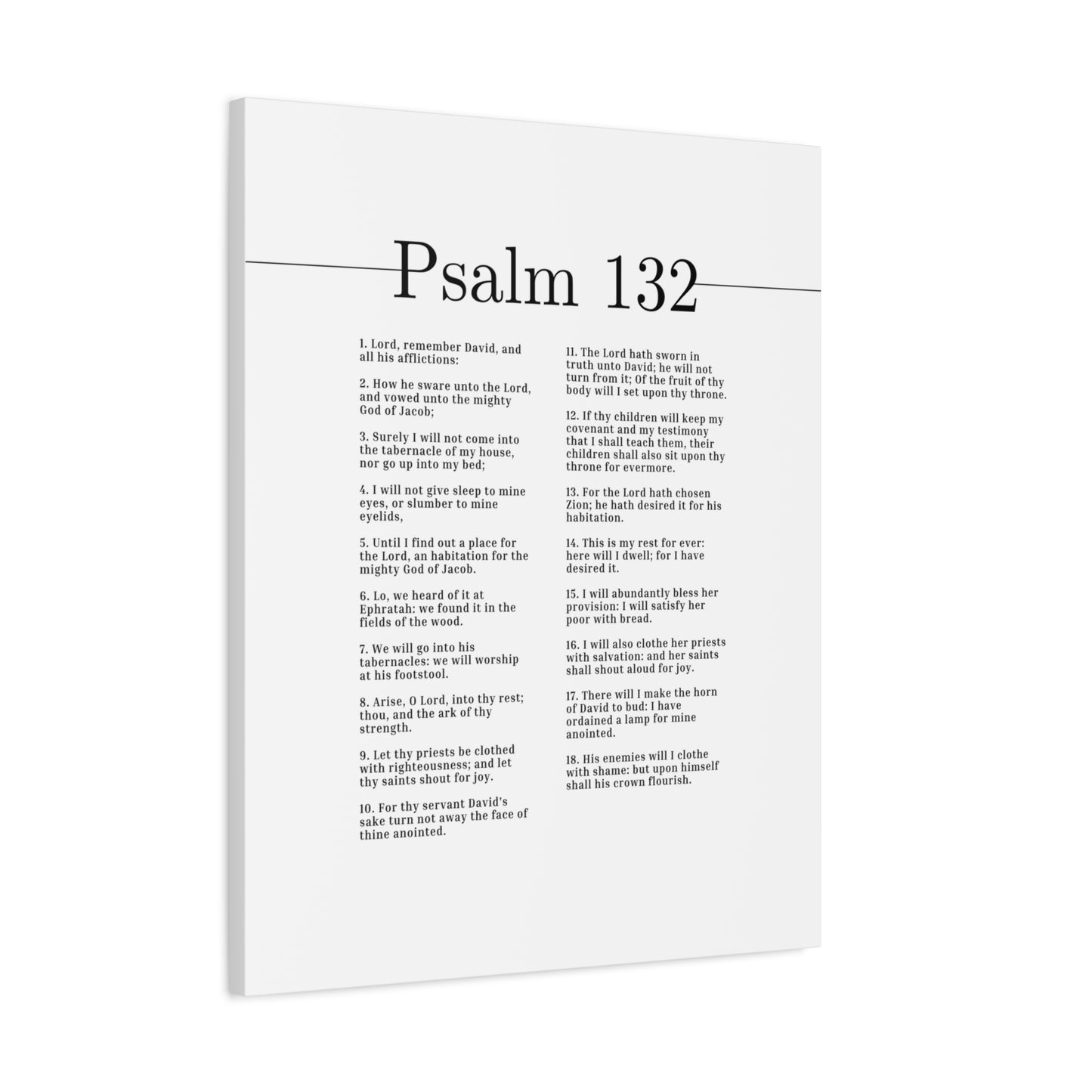 Scripture Canvas The Fruit Of Thy Body Psalm 132 Christian Wall Art Bible Verse Print Ready to Hang