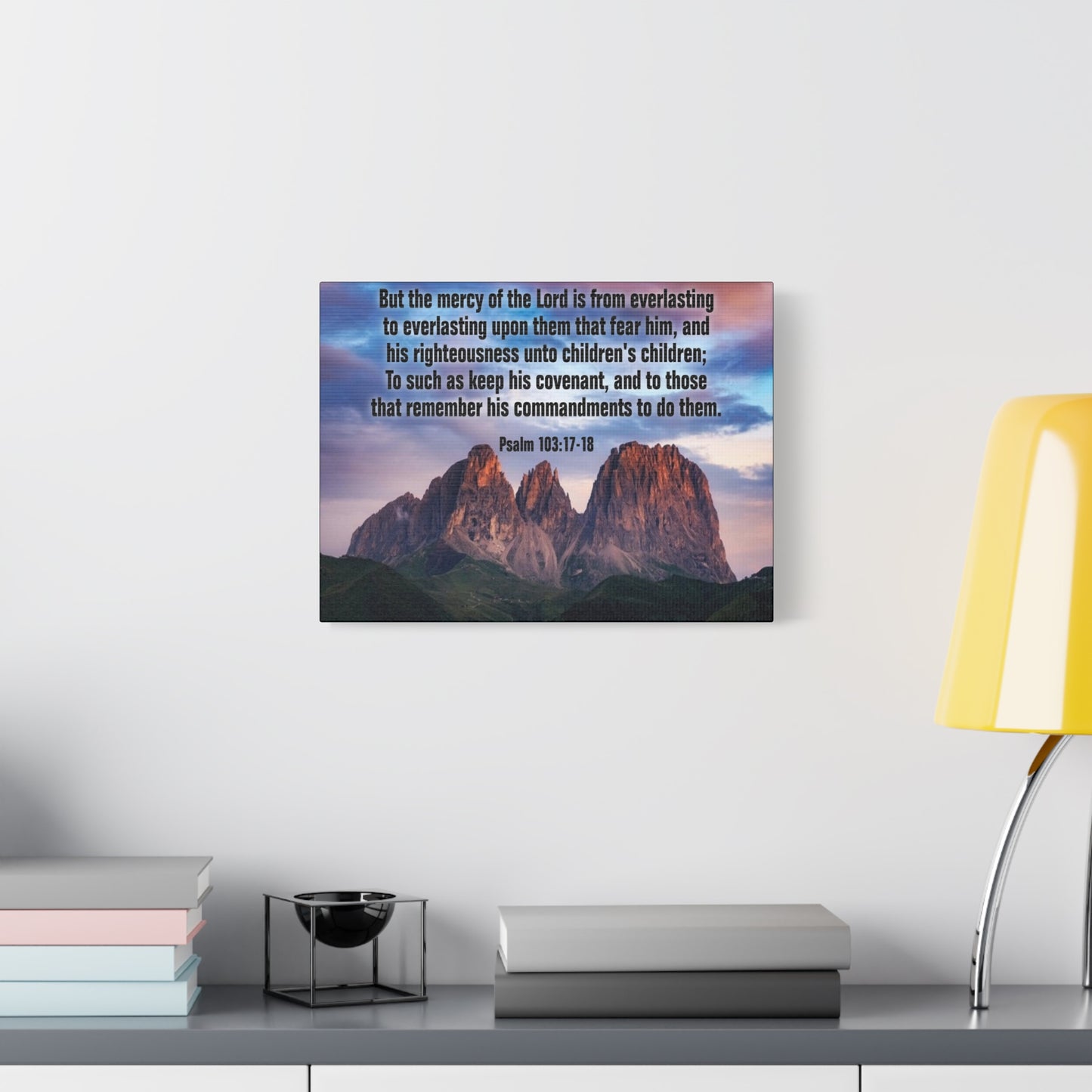 Bible Verse Canvas The Mercy of The Lord Psalm 118:24 Christian Home Decor Scripture Art