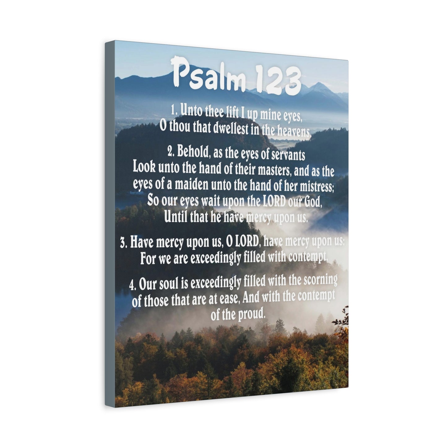 Scripture Walls Unto Thee Psalm 123:3 Christian Wall Art Bible Verse Print Ready to Hang
