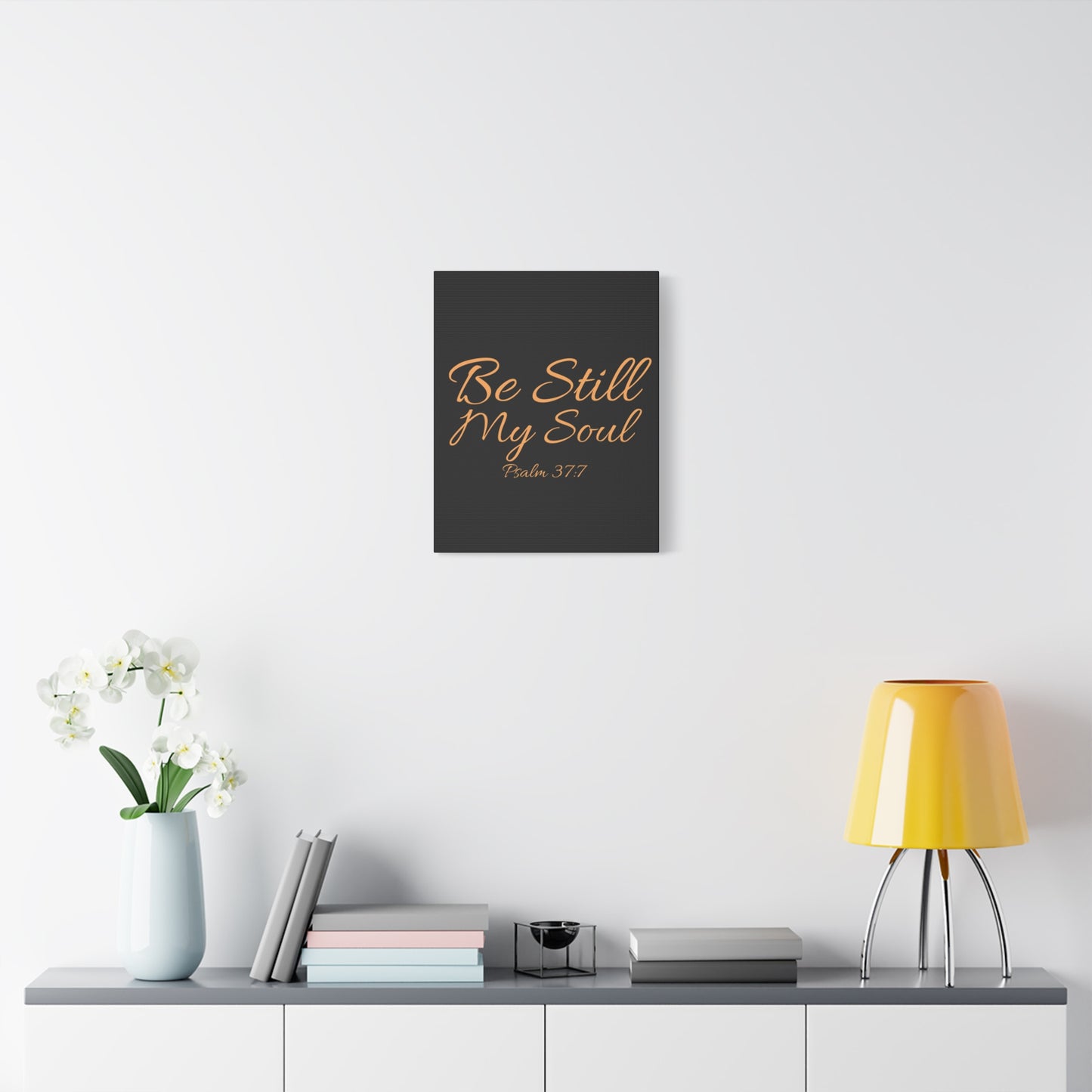 Scripture Walls Be Still My Soul Psalm 37:7 Bible Verse Canvas Christian Wall Art Ready to Hang Unframed