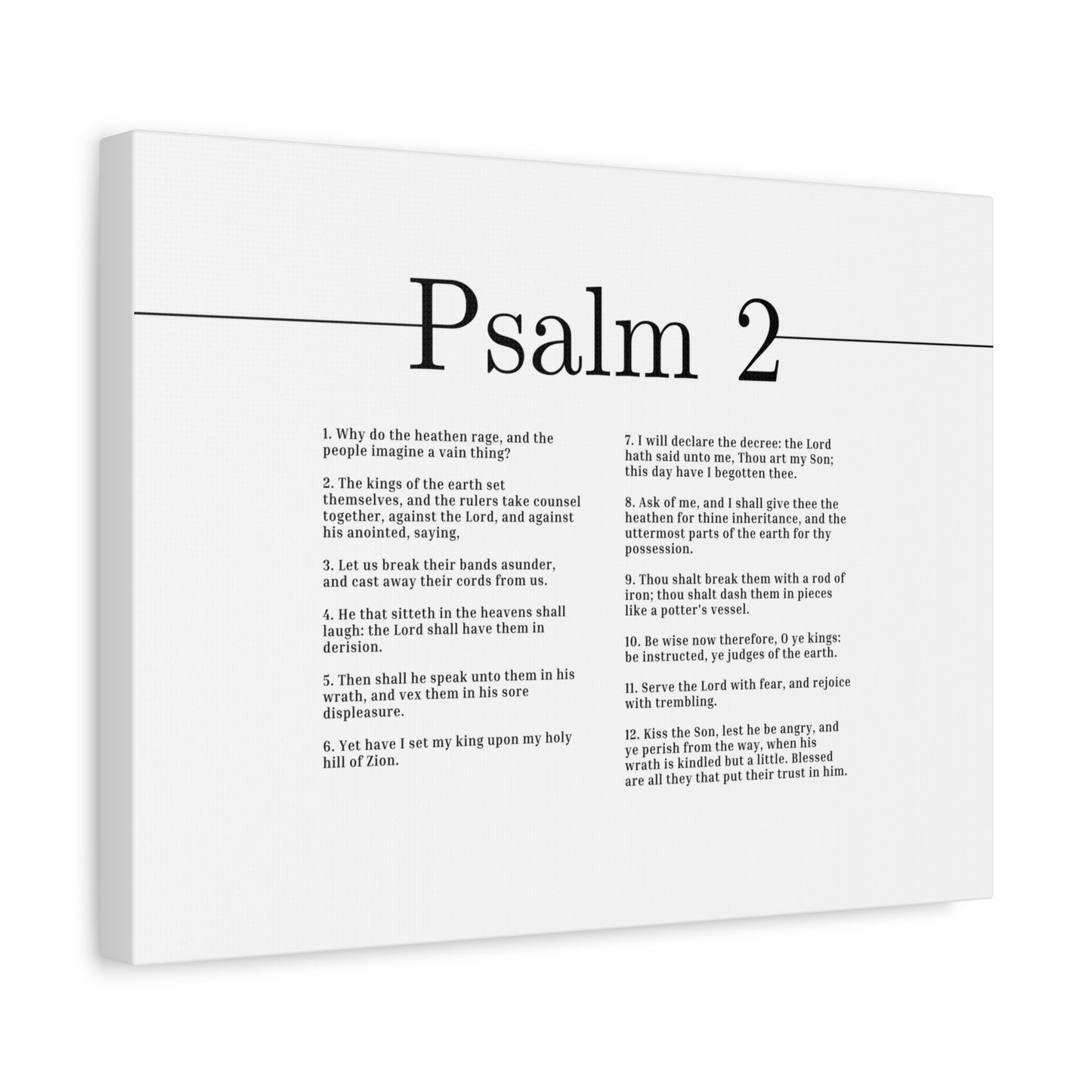 Scripture Canvas He That Sitteth In The Heavens Psalm 2 Christian Wall Art Bible Verse Print Ready to Hang