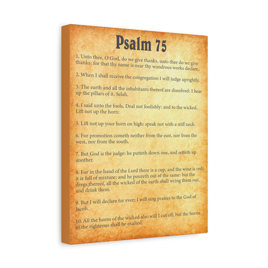Scripture Walls Psalm 75Gold Bible Chapter Canvas Christian Wall Art Ready to Hang