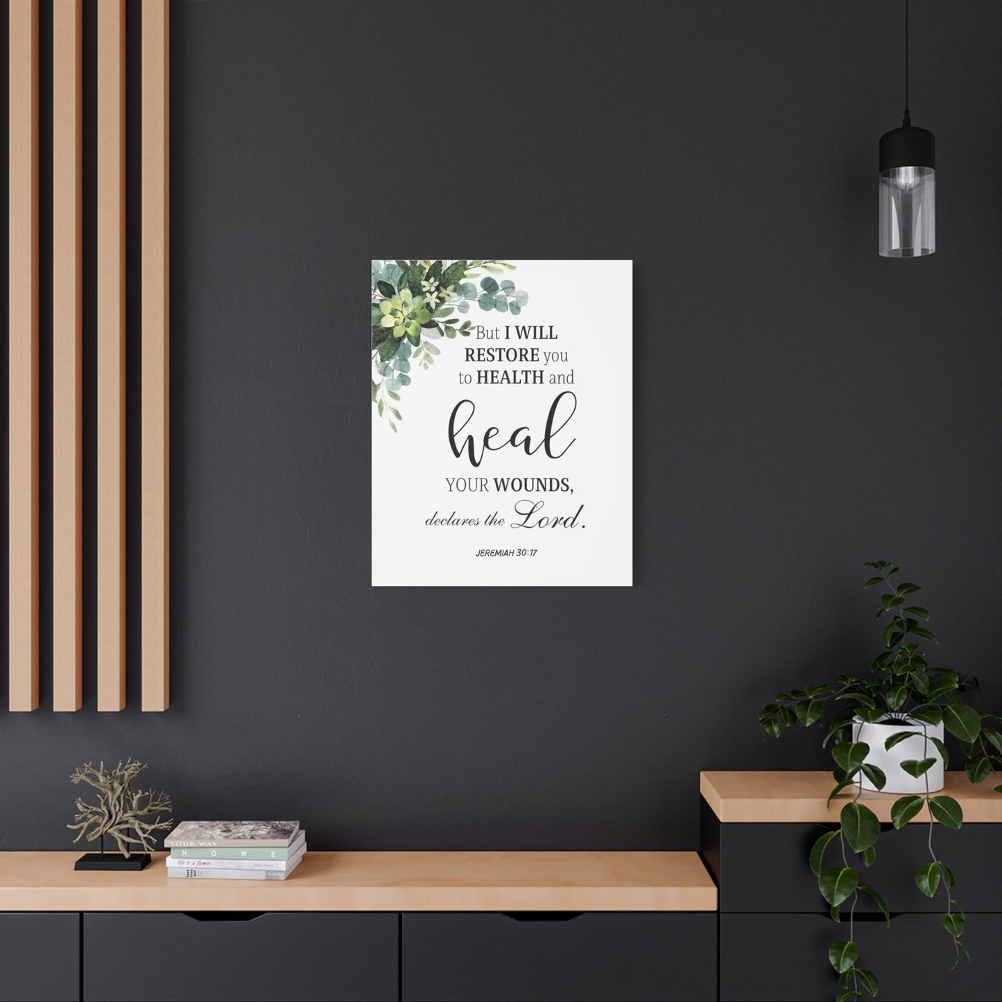 Scripture Walls Jeremiah 30:17 I Will Restore You Bible Verse Canvas Christian Wall Art Ready to Hang Unframed